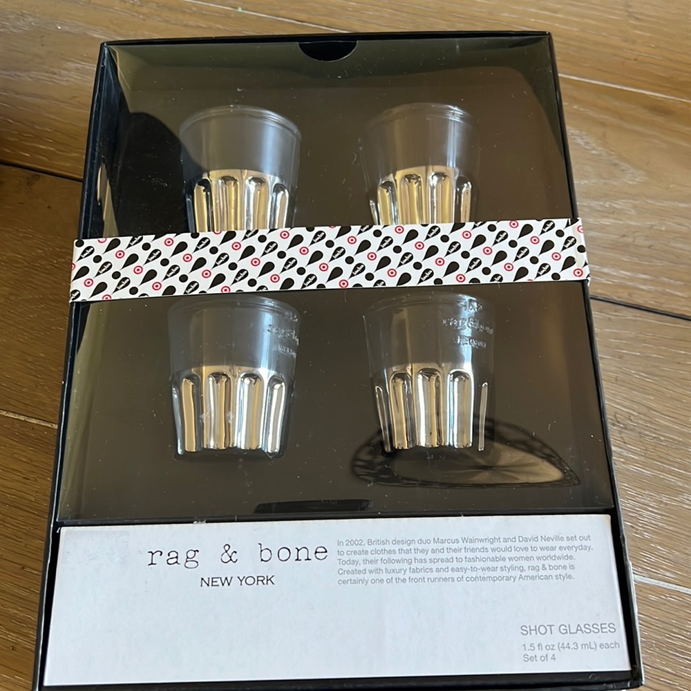 Target X Neiman Marcus rag and bone shot glasses set of four new